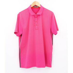 G/Fore Men's Essential Performance Pique Polo Knockout Pink Sz L